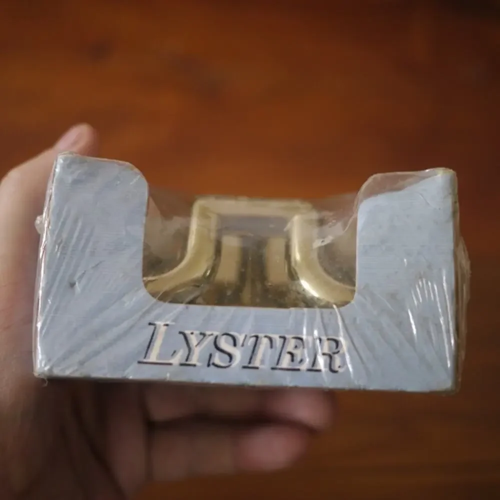 NEW NIB Vintage 1990s IKEA Lyster Bright Brass Double Robe Coat Hat Hook